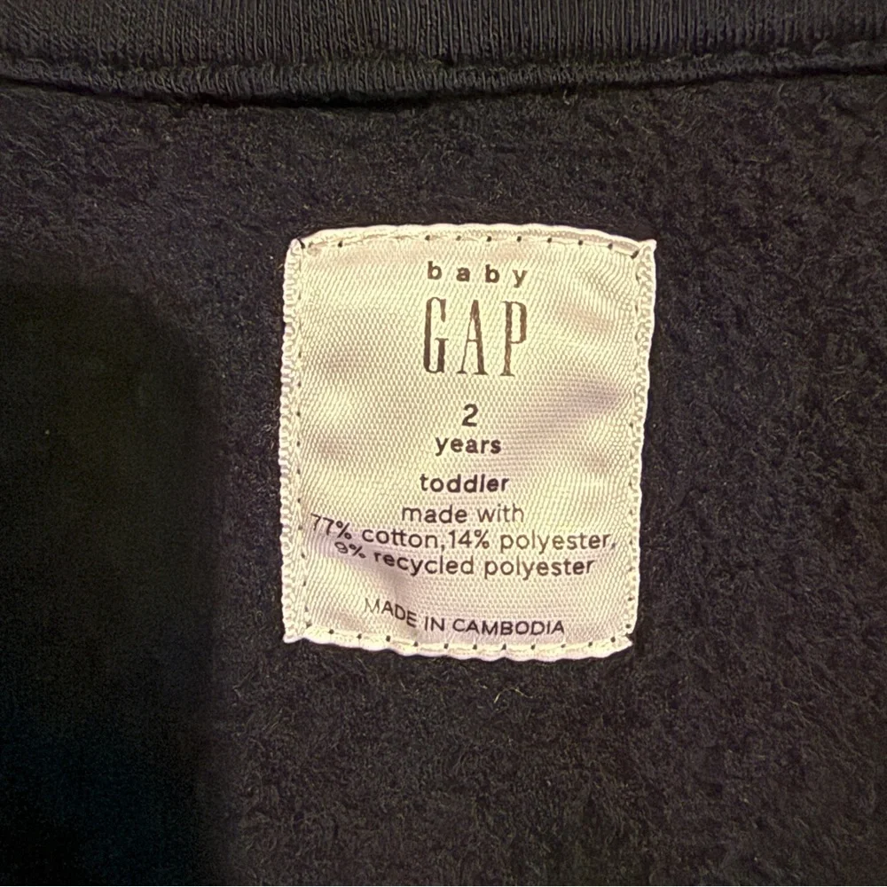 GAP Kids Dark Blue Zip-Up Hoodie Size 2 years